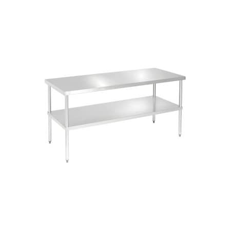 Aero Aero Manufacturing Workbench W/Undershelf, 14 Ga. 304 Series Stainless, Galv. Shelf, 60"Wx30"D 2-TG3060